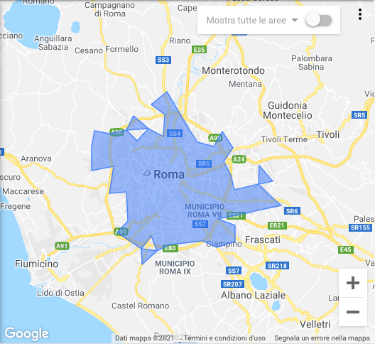 Operiamo nella zona di Roma e provincia.